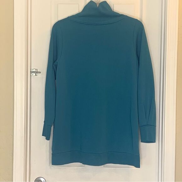 Soft Surroundings Winifred Pullover Teal Size Medium - Picture 3 of 10